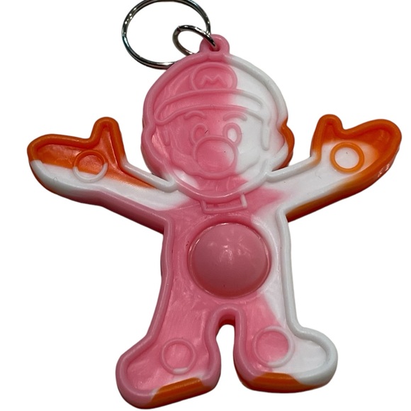 Mario Push Bubble Pop-on-it Key Chain Fidget Sensory Toy Stress Relief Lot of 4 - Picture 5 of 6